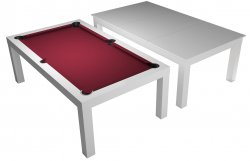 Dynamic Mozart White 7ft American Pool Dining Table