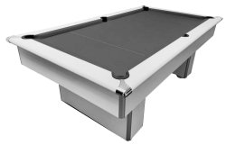 4-6 Week Delivery - Classic Slimline White Pool Table - 6ft Size
