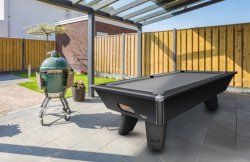 Cry Wolf Outdoor Matt Black Pool Table - 6ft or 7ft