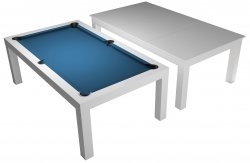 Dynamic Mozart White 7ft American Pool Dining Table