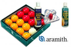 Aramith Pool Balls and Pool Cleaning Kit