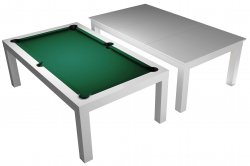 Dynamic Mozart White 7ft American Pool Dining Table