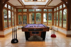 SALE - Pool Table 8 Ball Cue Rack - Black, White, Silver Red