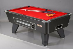 Supreme Winner Black Coin Operated Slate Bed Pool Table