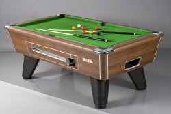 Supreme Winner Walnut Coin Operated Slate Bed Pool Table