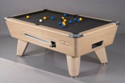 Supreme Winner Oak Coin Operated Slate Bed Pool Table
