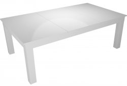 Dynamic Mozart White 7ft American Pool Dining Table