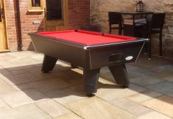 Cry Wolf Outdoor Matt Black Pool Table - 6ft or 7ft