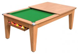 January Delivery - Gatley Classic Oak Pool Dining Table - 6ft or 7ft