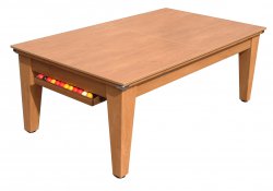 January Delivery - Gatley Classic Oak Pool Dining Table - 6ft or 7ft