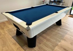 White Wolf High Gloss Slate Bed Pool Table - 6ft or 7ft