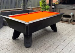 Cry Wolf Outdoor Matt Black Pool Table - 6ft or 7ft