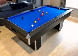 2-4 Week Delivery - Gatley Classic Slimline Black Slate Bed Pool Table - 6ft or 7ft