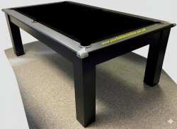 4-6 Week Delivery - Modern Classic Black Pool Dining Table - 6ft or 7ft