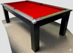 4-6 Week Delivery - Modern Classic Black Pool Dining Table - 6ft or 7ft