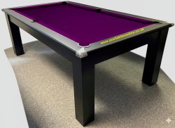 4-6 Week Delivery - Modern Classic Black Pool Dining Table - 6ft or 7ft