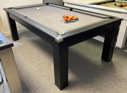 4-6 Week Delivery - Modern Classic Black Pool Dining Table - 6ft or 7ft