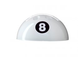 SALE - Pool Table 8 Ball Cue Rack - Black, White, Silver Red