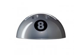 SALE - Pool Table 8 Ball Cue Rack - Black, White, Silver Red