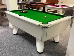 Supreme Winner White Free Play Pool Table