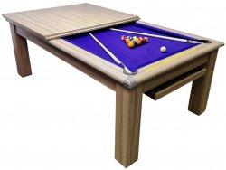 2-4 Week Delivery - Classic Square Leg Driftwood Pool Dining Table - 6ft or 7ft