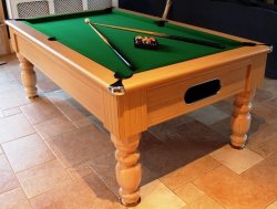 Optima Monaco Oak Slate Bed Pool Table