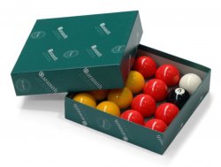 Aramith Pool Ball Set UK Red & Yellows Set