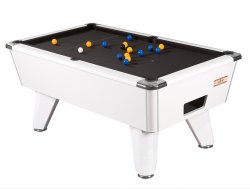 Supreme Winner White Free Play Pool Table