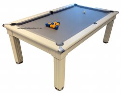 Gatley Traditional Pool Dining Table in White