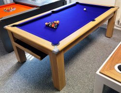 4-6 Week Delivery - Modern Classic Oak Pool Dining Table - 6ft or 7ft
