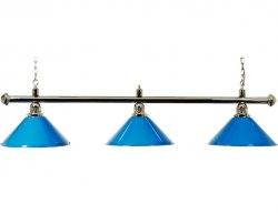 Pool Lighting Set - Chrome Canopy Bar & 3 Blue Shades