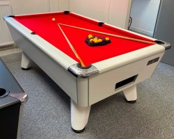 2-3 Week Delivery - 7ft Supreme Winner White Slate Bed Pool Table