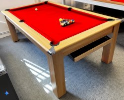 4-6 Week Delivery - Modern Classic Oak Pool Dining Table - 6ft or 7ft