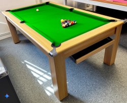 4-6 Week Delivery - Modern Classic Oak Pool Dining Table - 6ft or 7ft