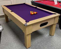 Optima Paris Light Oak Slate Bed Pool Table