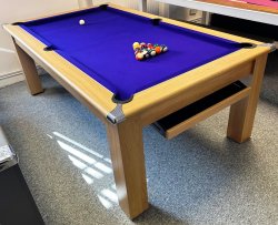 4-6 Week Delivery - Modern Classic Oak Pool Dining Table - 6ft or 7ft