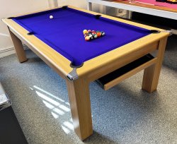 4-6 Week Delivery - Modern Classic Oak Pool Dining Table - 6ft or 7ft