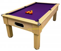 Optima Paris Light Oak Slate Bed Pool Table