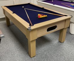 Optima Paris Light Oak Slate Bed Pool Table