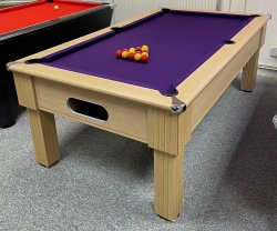 Optima Paris Light Oak Slate Bed Pool Table