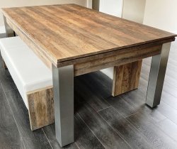 Elixir Pool Diner in Distressed Oak - 6ft & 7ft Sizes