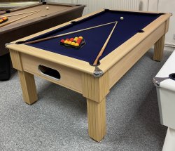 2-3 Week Delivery - 6ft Optima Paris Light Oak Slate Bed Pool Table