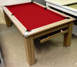 4-6 Week Delivery - Modern Classic Pool Dining Table in Driftwoood - 6ft or 7ft