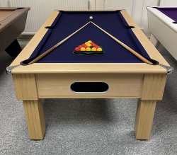 Pre Xmas Delivery - 6ft Optima Paris Light Oak Slate Bed Pool Table