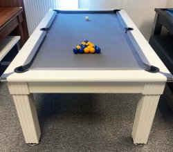 Gatley Traditional Pool Dining Table in White - 6ft or 7ft.