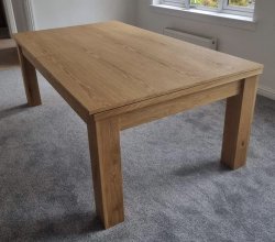 The Elixir Natural Oak Pool Dining Table - 6ft or 7ft