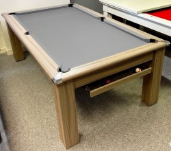 4-6 Week Delivery - Modern Classic Pool Dining Table in Driftwoood - 6ft or 7ft