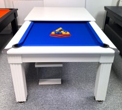 Gatley Traditional Pool Dining Table in White - 6ft or 7ft.