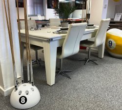 4-6 Week Delivery - Classic White Pool Dining Table - 6ft or 7ft