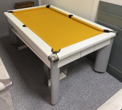 DPT Fusion White Pool Dining Table - 6ft or 7ft Size